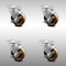 Service Caster 4 Inch SS High Temp Phenolic Swivel Top Plate Caster Set with Brake SCC SCC-SS20S414-PHSHT-TLB-4 - alternate 2